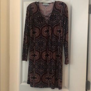 Long sleeve boho dress